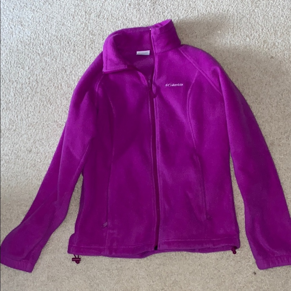 Columbia Magenta fleece zip up
